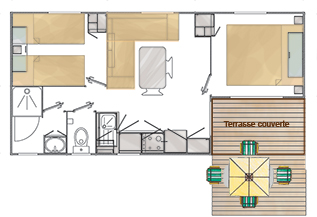 Plan Cottage Forban Camping Ker Eeden Larmor Baden